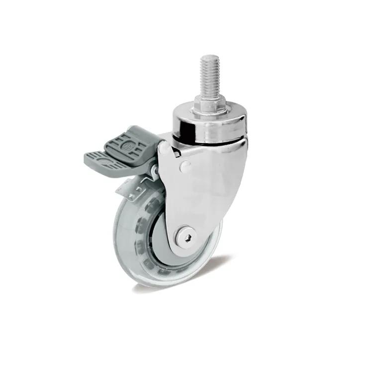 ZOGO 48series 3" 4" Threaded Brake Caster Wheel