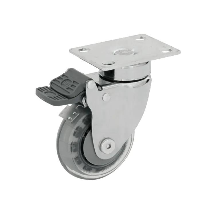 ZOGO 48series Top Plate 3" 4" Brake Caster Wheel