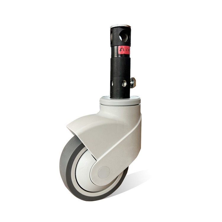 ZOGO 66SERIES 4" 100mm Long Stem Pole Central Brake Lock Caster Wheel